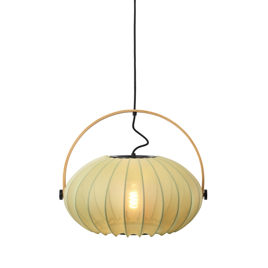Halo Design 746361 - Pendente com cabo DC 1xE27/40W/230V Ø 40 cm verde/carvalho