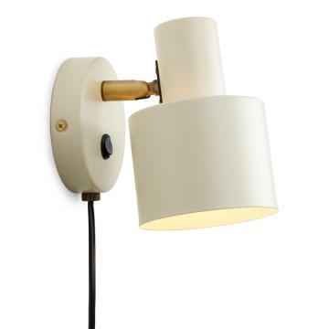 Halo Design 746873 - Aplique de parede orientável VOGUE 1xE27/40W/230V creme/latão