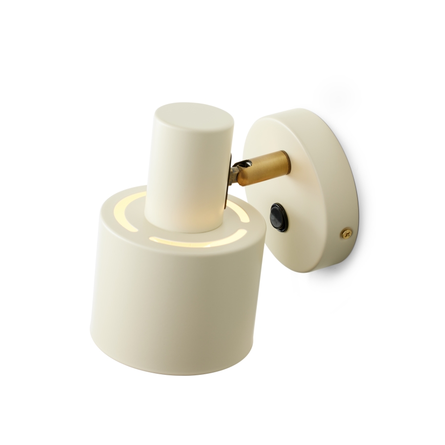 Halo Design 746873 - Aplique de parede orientável VOGUE 1xE27/40W/230V creme/latão