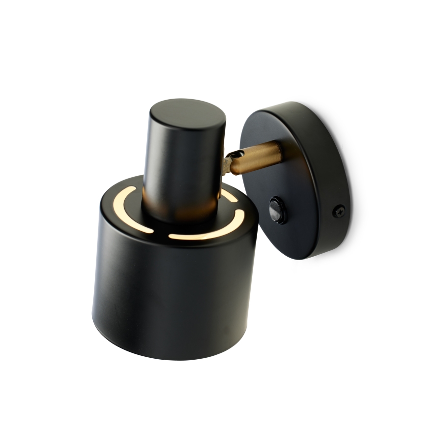 Halo Design 746880 - Aplique de parede com spot VOGUE 1xE27/40W/230V preto/latão