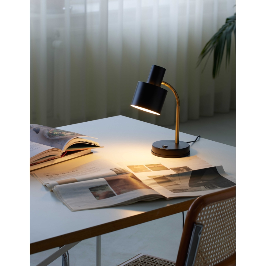 Halo Design 746927 - Candeeiro de mesa VOGUE 1xE27/40W/230V preto/latão