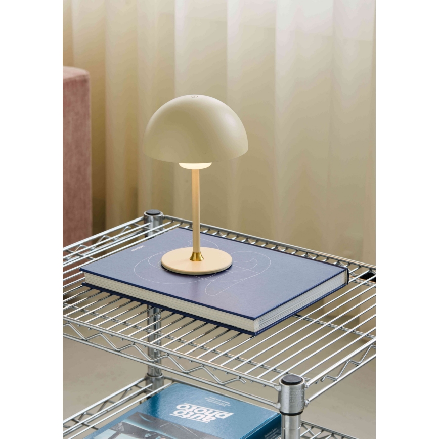 Halo Design 747597 - Lâmpada de mesa recarregável dimerizável MOON LIGHT LED/2,7W/2600 mAh creme
