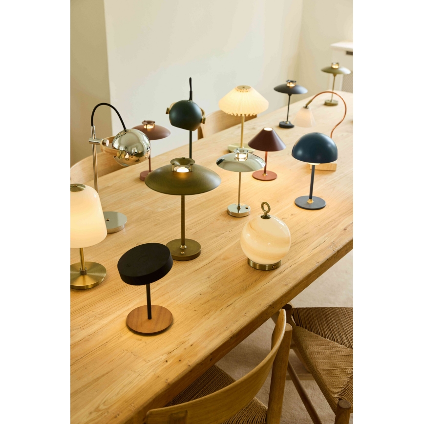 Halo Design 747603 - Lâmpada de mesa recarregável LED regulável MOON LIGHT LED/2,7W/2600 mAh azul