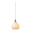 Halo Design 747924 - Pendente suspenso por cabo TOSCANA 1xG9/28W/230V Ø 18 cm creme/latão