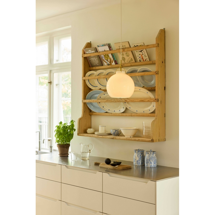 Halo Design 748068 - Lustre suspenso com cabo TOSCANA 1xE27/40W/230V Ø 36 cm creme/latão