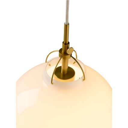 Halo Design 748068 - Lustre suspenso com cabo TOSCANA 1xE27/40W/230V Ø 36 cm creme/latão