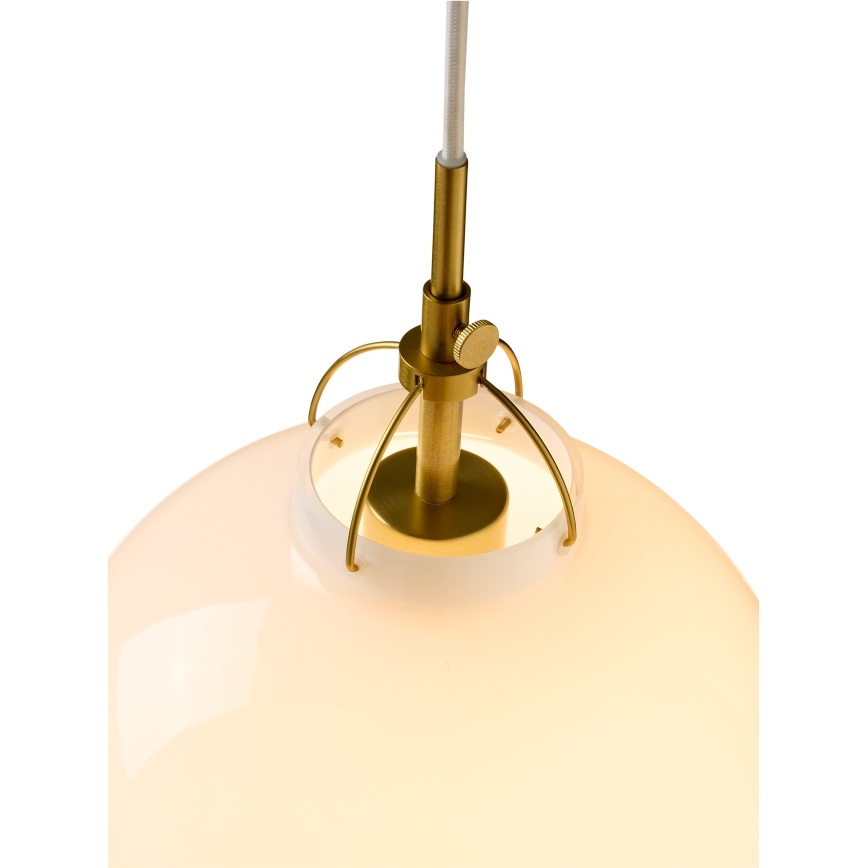Halo Design 748068 - Lustre suspenso com cabo TOSCANA 1xE27/40W/230V Ø 36 cm creme/latão