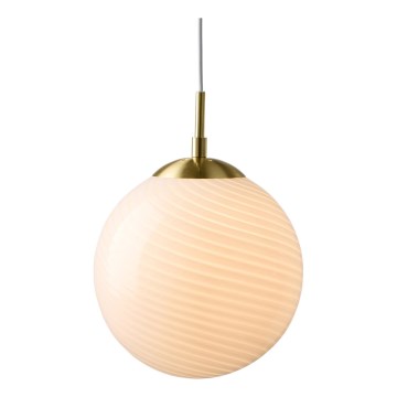 Halo Design 748457 - Pendente em cabo CANDY 1xE27/25W/230V Ø 25 cm creme/latão