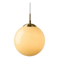 Halo Design 748471 - Pendente com cabo CANDY 1xE27/25W/230V Ø 25 cm bege/latão