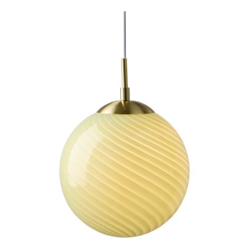 Halo Design 748525 - Lustre suspenso por cabo CANDY 1xE27/25W/230V Ø 25 cm verde/latão