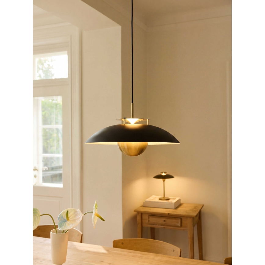 Halo Design 749102 - Lustre pendente LED dimerizável STEPP LED/24W/230V Ø 46 cm preto/latão