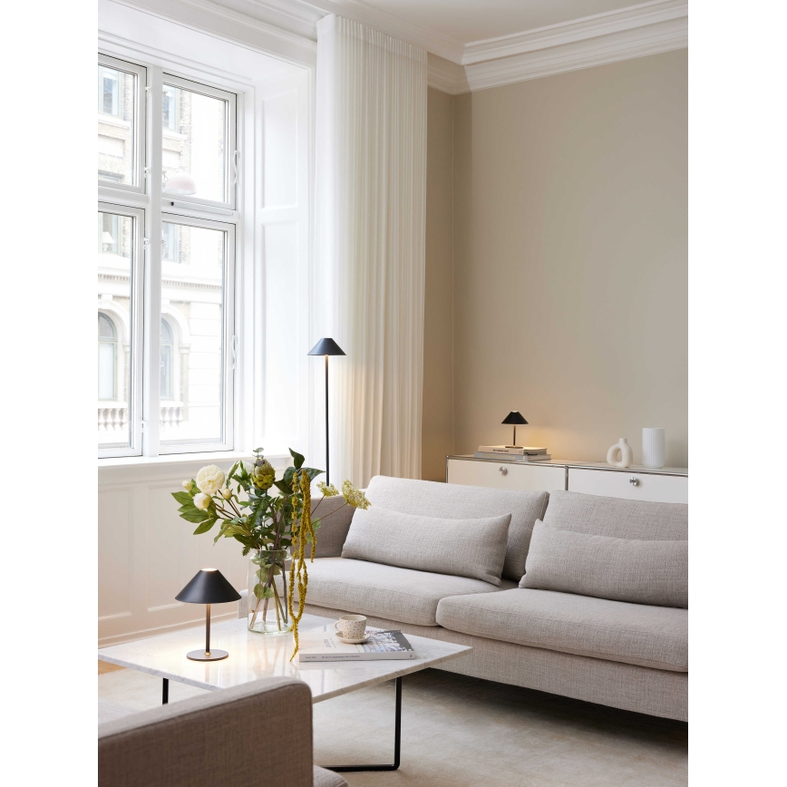Halo Design 800803 - Lâmpada de mesa recarregável LED dimerizável para exterior HYGGE LED/3W/4000 mAh IP54 preta