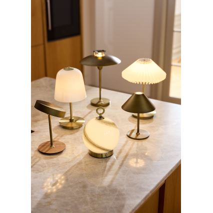 Halo Design 800841 - Lâmpada de mesa LED regulável recarregável para exterior HYGGE LED/3W/4000 mAh IP54 latão