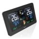 Hama - Estação meteorológica com visor LCD a cores e relógio despertador + USB preto