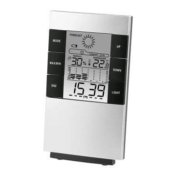 Hama - Estação meteorológica com visor LCD e despertador 2xAAA