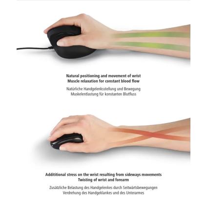 Hama - Rato ergonómico com fio 1000/1400/1800 DPI preto