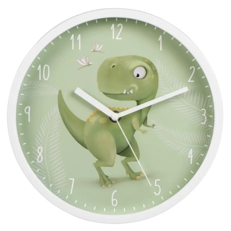 Hama - Relógio de parede para criança 1xAA dinossauro
