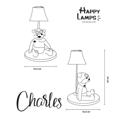 Happy Lamps - Candeeiro de mesa de criança LED CHARLES LED/5,4W/230V urso