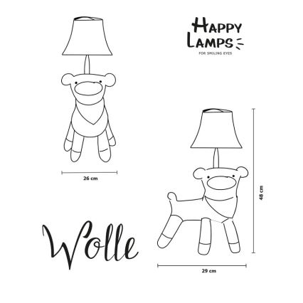 Happy Lamps - Candeeiro de mesa de criança LED WOLLE LED/5,4W/230V ovelha