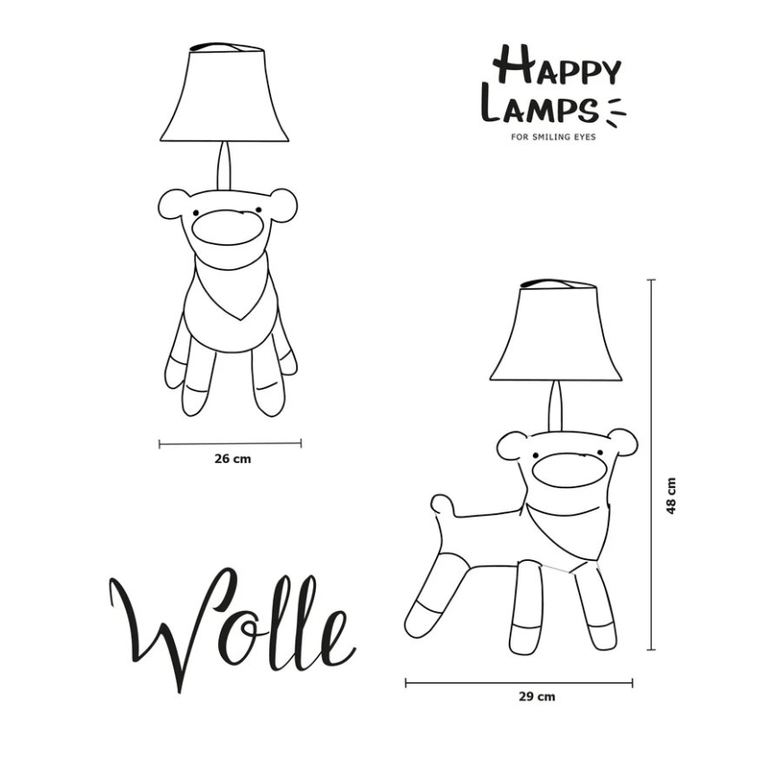 Happy Lamps - Candeeiro de mesa de criança LED WOLLE LED/5,4W/230V ovelha