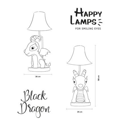 Happy Lamps - Lâmpada de mesa infantil LED DRAGON LED/5,4W/230V dragão