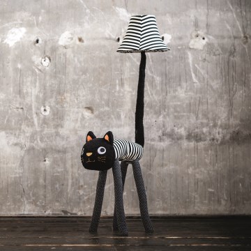 Happy Lamps - LED Candeeiro de chão de criança LUNA LED/5,4W/230V gato