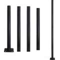 Haste metálica para poste de iluminação exterior BASE 4 m, Ø 60 mm, preta