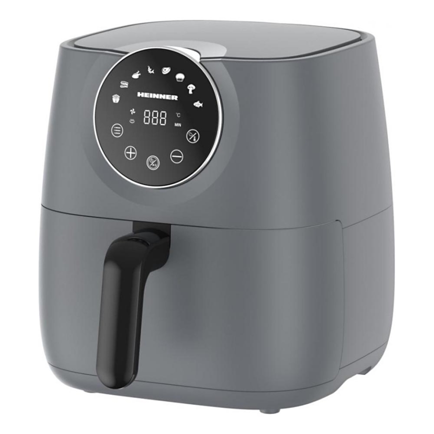 Heinner HAF-B6GREY1700 - Fritadeira elétrica de ar quente 5,7 l 1700 W/230 V cinzenta