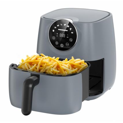 Heinner HAF-B6GREY1700 - Fritadeira elétrica de ar quente 5,7 l 1700 W/230 V cinzenta