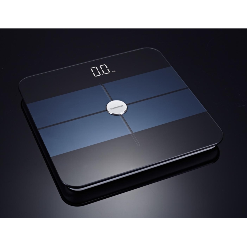 Heinner HBS-BTH180BK - Balança pessoal digital 2xAAA preta/azul