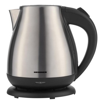 Heinner HEK-17IX - Chaleira elétrica 1,7 l 2200W/230V cromado fosco/preto