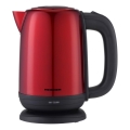 Heinner HEK-2200RDSS - Chaleira elétrica 1,7 l 2200W/230V vermelha/preta