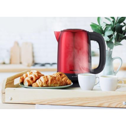 Heinner HEK-2200RDSS - Chaleira elétrica 1,7 l 2200W/230V vermelha/preta