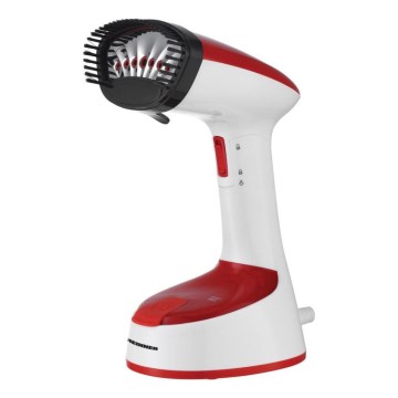 Heinner HGS-1400RD - Vaporizador de roupas portátil 1470W/230V branco/vermelho