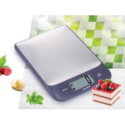 Heinner HKS-5IXBK - Balança de cozinha digital 2xAAA cinza/cromo fosco