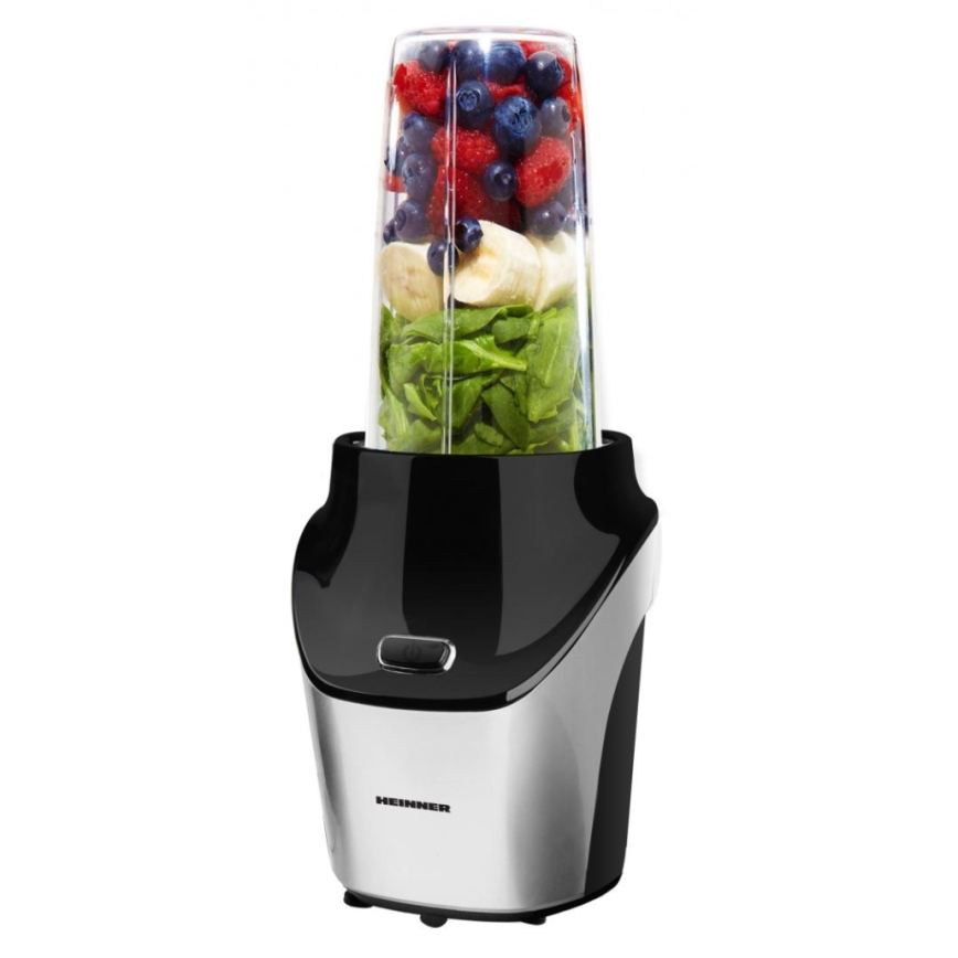 Heinner HSB-T1000SS - Nutri-mixer para smoothies 1000W/230V cromo fosco/preto