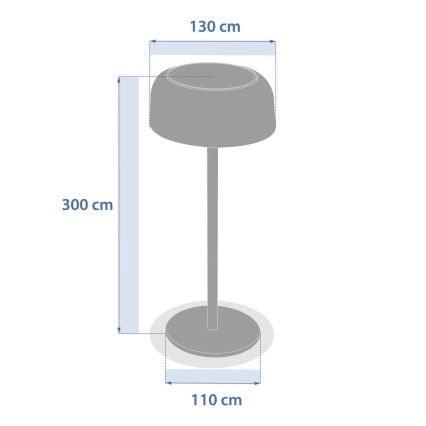 Hesperide - Candeeiro de mesa solar LED BOLTY LED/3,7V 2600 mAh IP65 bege