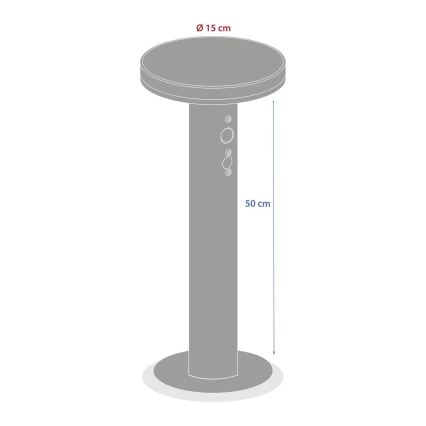 Hesperide - Lâmpada solar LED com sensor de movimento DETEKT LED/3,7V 2600 mAh IP65