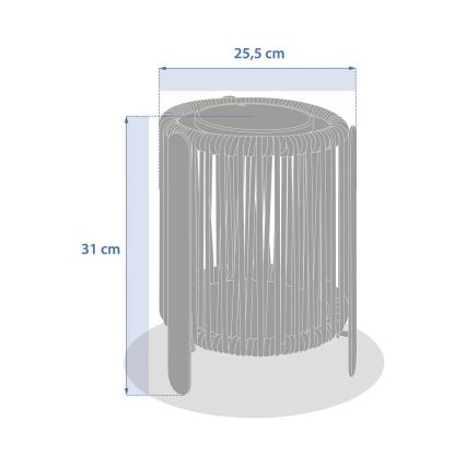Hesperide - Lâmpada solar LED LINY LED/3,7V 2600 mAh IP54 antracite