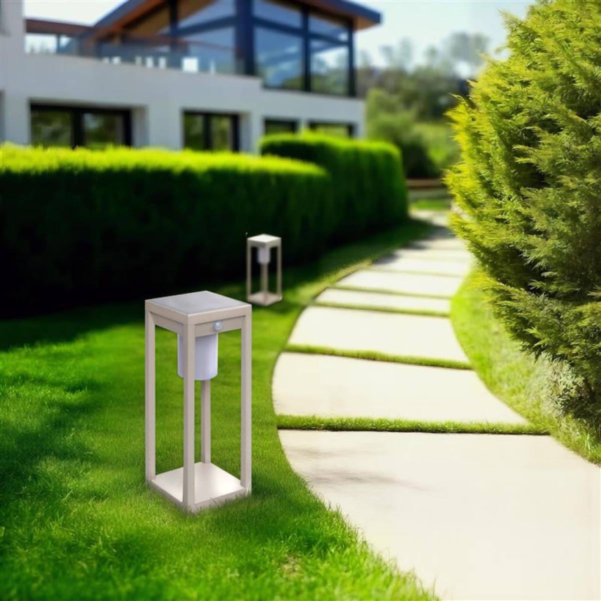 Hesperide - Luminária solar LED com sensor de movimento PIKY LED/3,7V 2600 mAh 40 cm IP65 bege