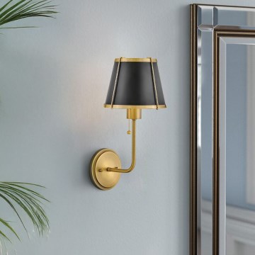 Hinkley - Candeeiro de parede CLARKE 1xE27/40W/230V latão/preto