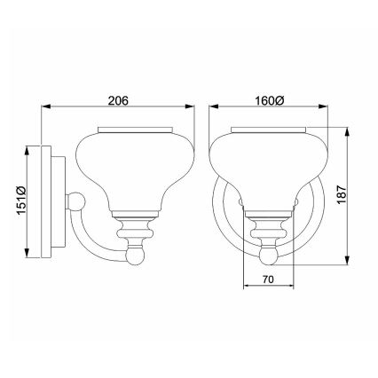 Hinkley - Iluminação de parede para casa de banho LED AINSLEY 1xG9/3W/230V IP44
