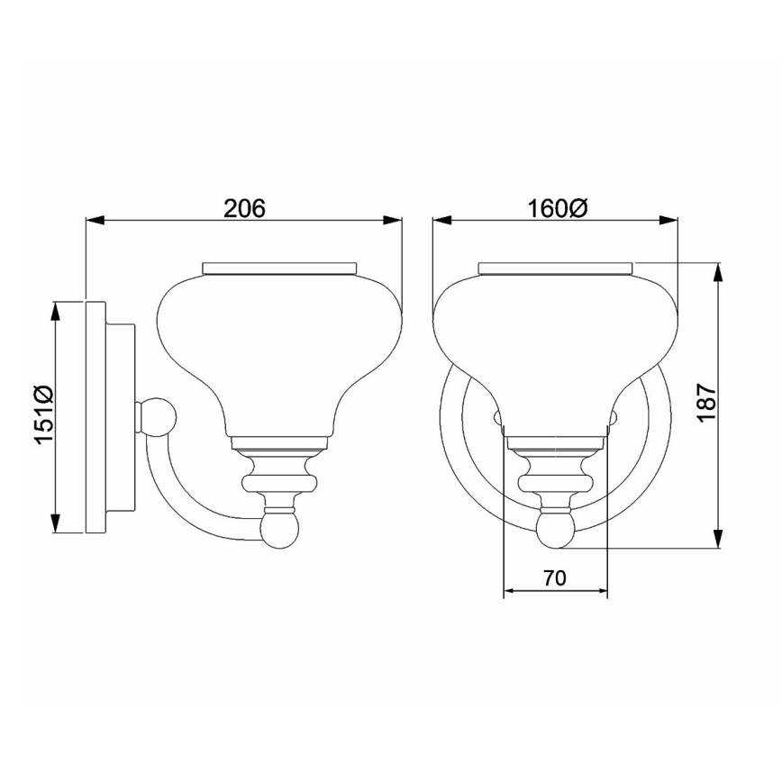 Hinkley - Iluminação de parede para casa de banho LED AINSLEY 1xG9/3W/230V IP44
