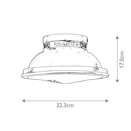 Hinkley - Iluminação de teto AMELIA 2xE27/40W/230V bronze