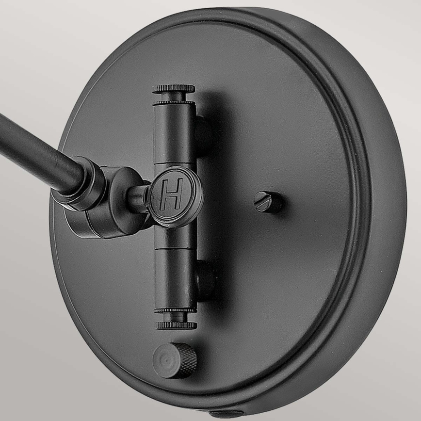 Hinkley - Aplique de parede com spot ARTI 1xE27/60W/230V preto