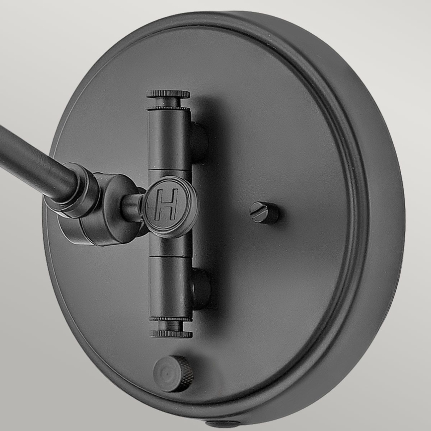 Hinkley - Aplique de parede com spot ARTI 1xE27/60W/230V preto/marrom