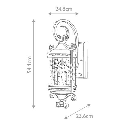 Hinkley - Iluminação de parede exterior CASA 2xE14/40W/230V IP44