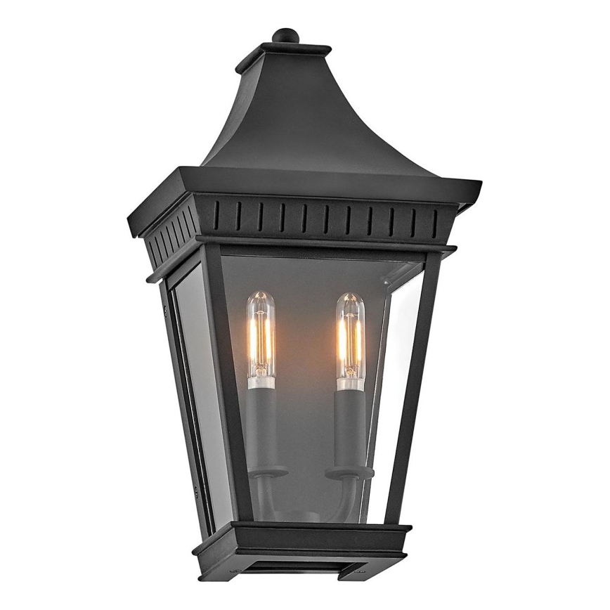 Hinkley - Iluminação de parede exterior CHAPEL HILL 2xE14/40W/230V IP44 preto
