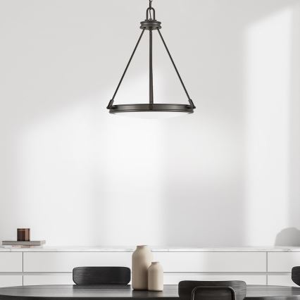 Hinkley - Lustre suspenso com corrente COLLIER 4xE14/40W/230V Ø 54,3 cm preto