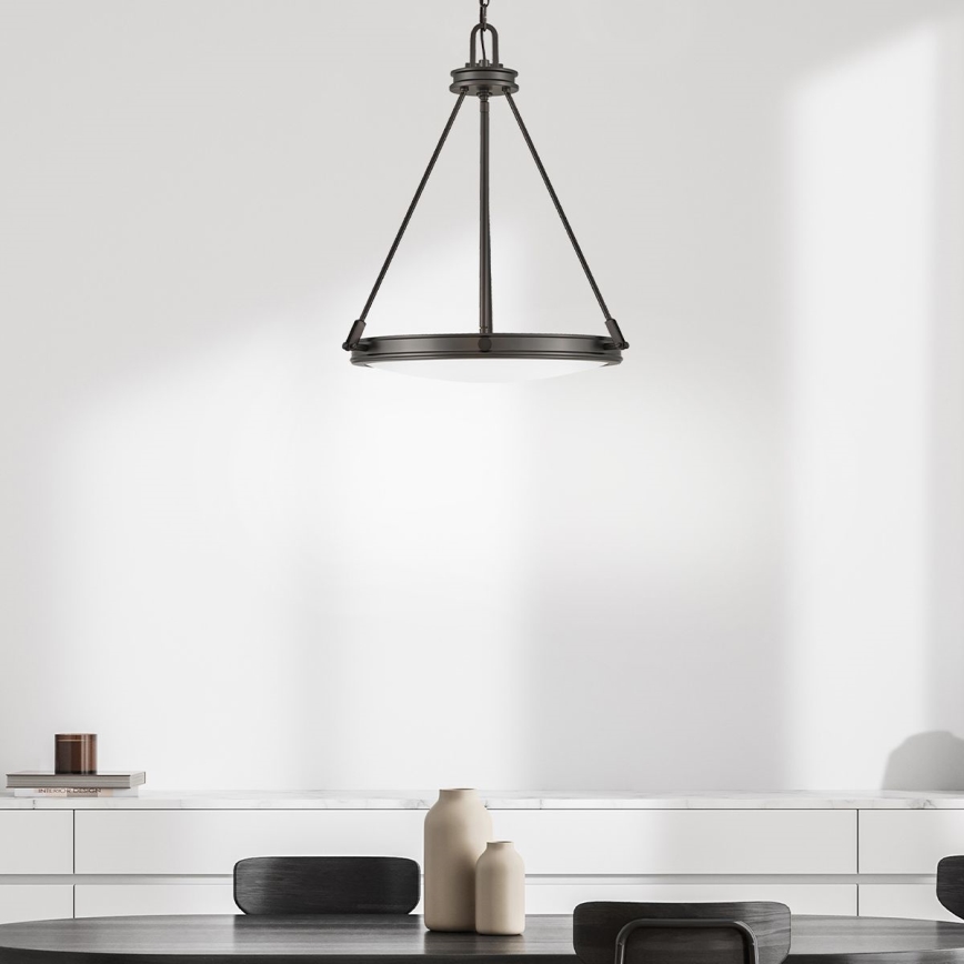 Hinkley - Lustre suspenso com corrente COLLIER 4xE14/40W/230V Ø 54,3 cm preto